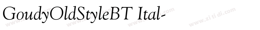 GoudyOldStyleBT Ital字体转换